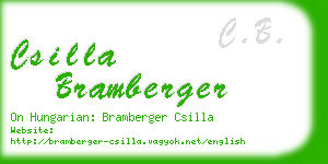 csilla bramberger business card